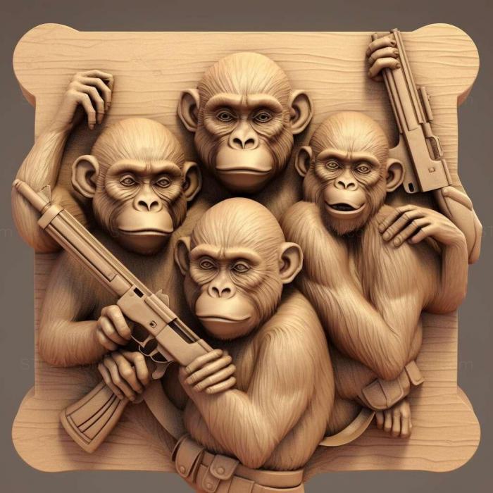 Games (Gun Monkeys 2, GAMES_13682) 3D models for cnc